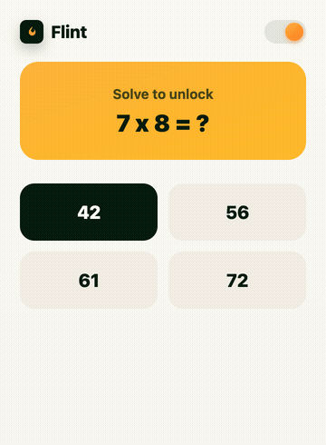Math unlock animation