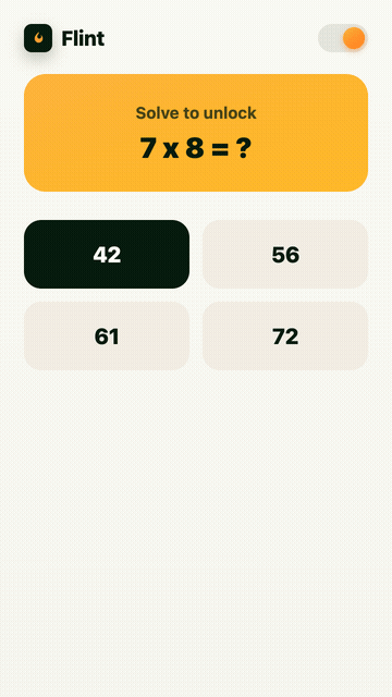 Math unlock animation